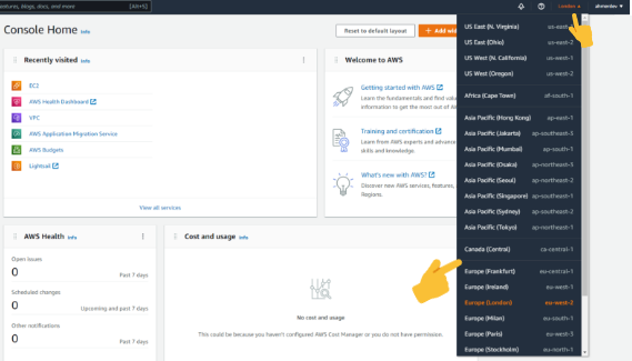 AWS Region Options